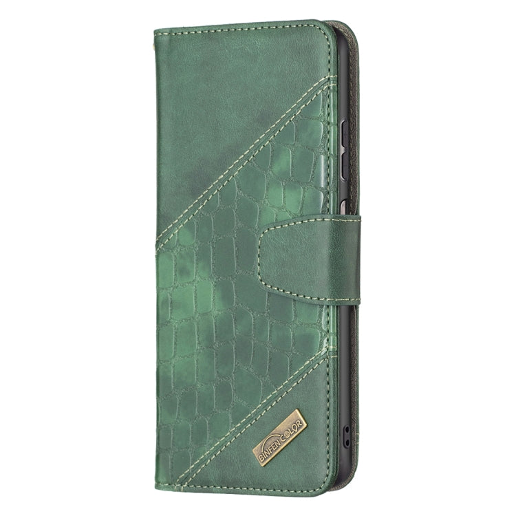 For Samsung Galaxy A23 5G Matching Color Crocodile Texture Leather Phone Case(Green)