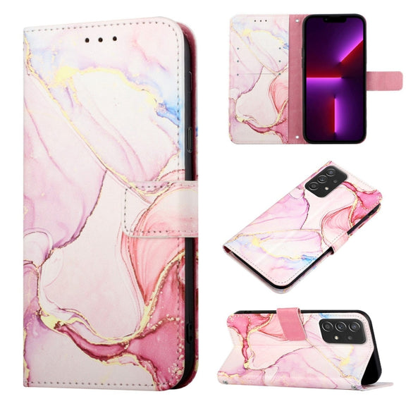 For Samsung Galaxy A53 5G PT003 Marble Pattern Flip Leather Phone Case(LS005)