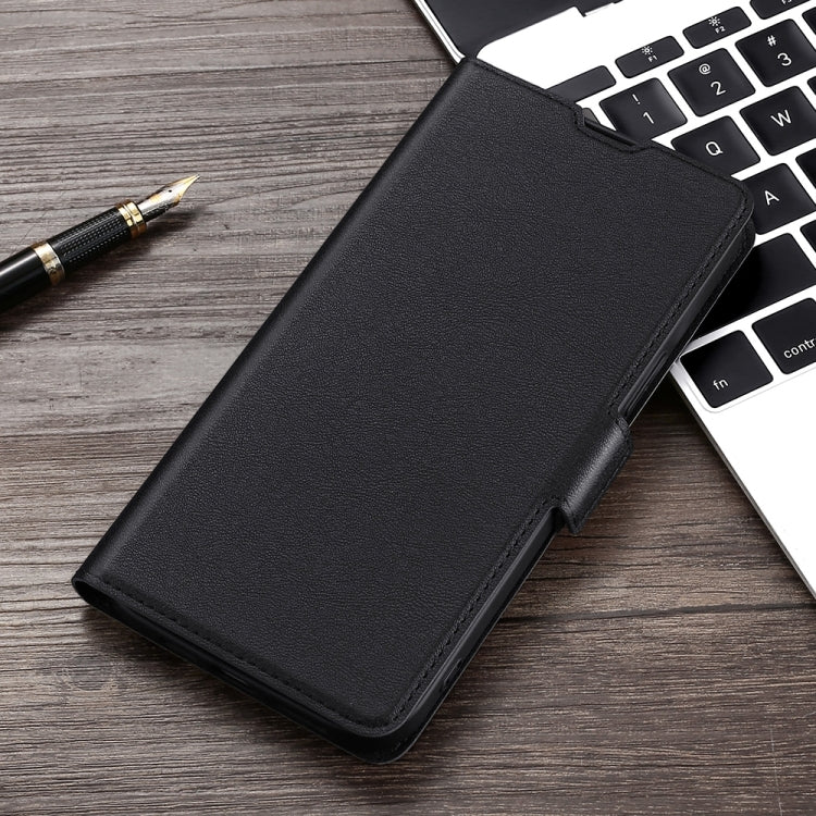 For Huawei P10 Plus Ultra-thin Voltage Side Buckle PU + TPU Leather Phone Case(Black)