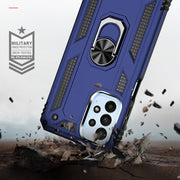 For Samsung Galaxy A23 Shockproof TPU + PC Phone Case with Holder(Blue)