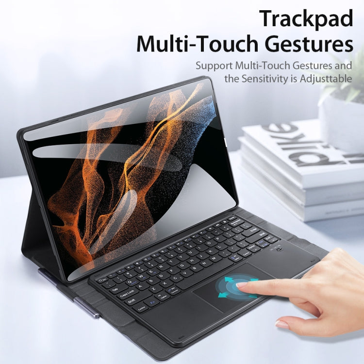 For Samsung Galaxy Tab S8 Ultra 14.6 inch SM-X900 DUX DUCIS Detachable Ultrathin Bluetooth Keyboard Leather Case(Black)