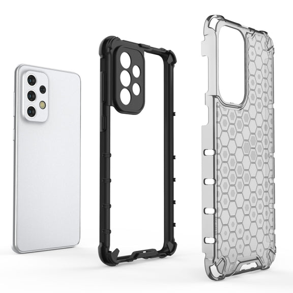 For Samsung Galaxy A33 5G Shockproof Honeycomb PC + TPU Phone Case(White)