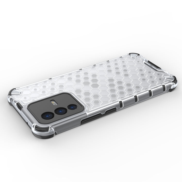 For vivo S12 / V23 5G Shockproof Honeycomb PC + TPU Phone Case(Black)