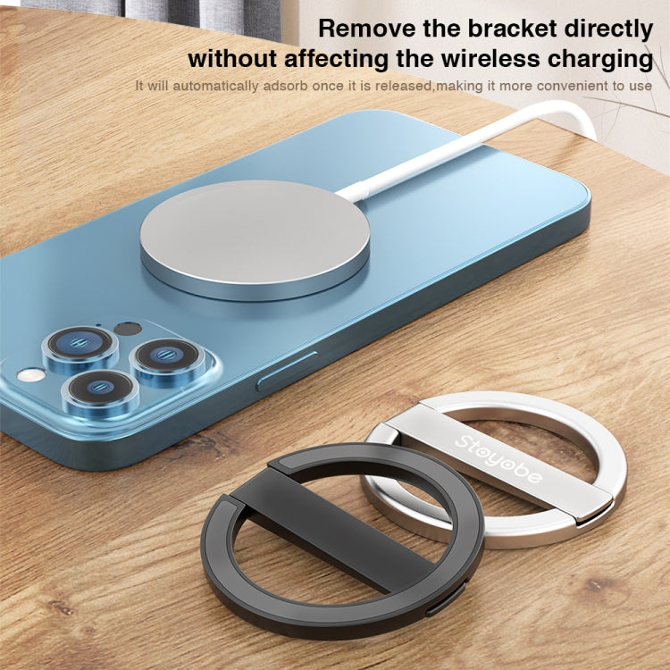 DUX DUICS Stoyobe HF-IV Magnetic Mobile Phone Stand Bracket for iPhone 12 & 13 Series(Black)