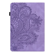 For Amazon Kindle Parperwhite 5 2021 11th Gen. Peacock Embossed Pattern Leather Tablet Case(Purple)