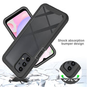 For Samsung Galaxy A13 4G Starry Sky Solid Color Series PC + TPU Phone Case with PET Film(Black)