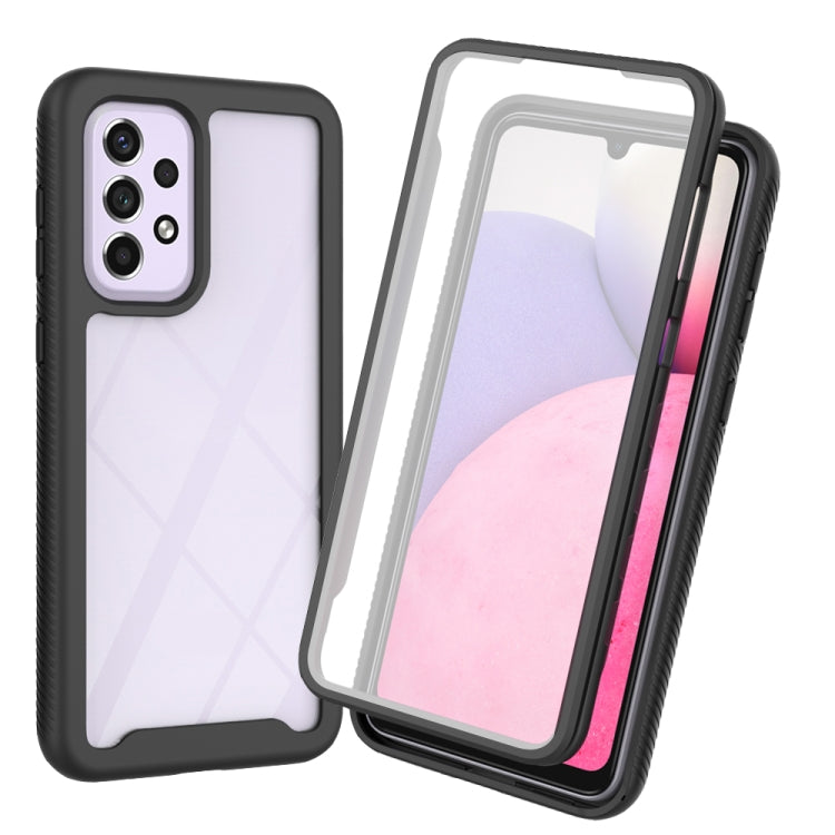 For Samsung Galaxy A53 5G Starry Sky Solid Color Series PC + TPU Phone Case with PET Film(Black)