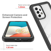 For Samsung Galaxy A53 5G Starry Sky Solid Color Series PC + TPU Phone Case with PET Film(Black)
