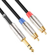6.35mm Male to Dual RCA Male Audio Cable, Cable Length:3m - Aux Cable by PMC TechLife | Online Shopping South Africa | PMC TechLife