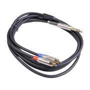 6.35mm Male to Dual RCA Male Audio Cable, Cable Length:3m