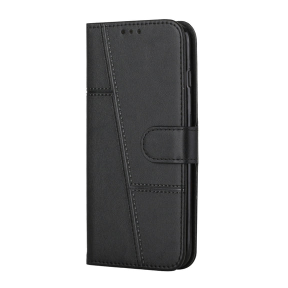 For Samsung Galaxy A33 5G Stitching Calf Texture Buckle Leather Phone Case(Black)