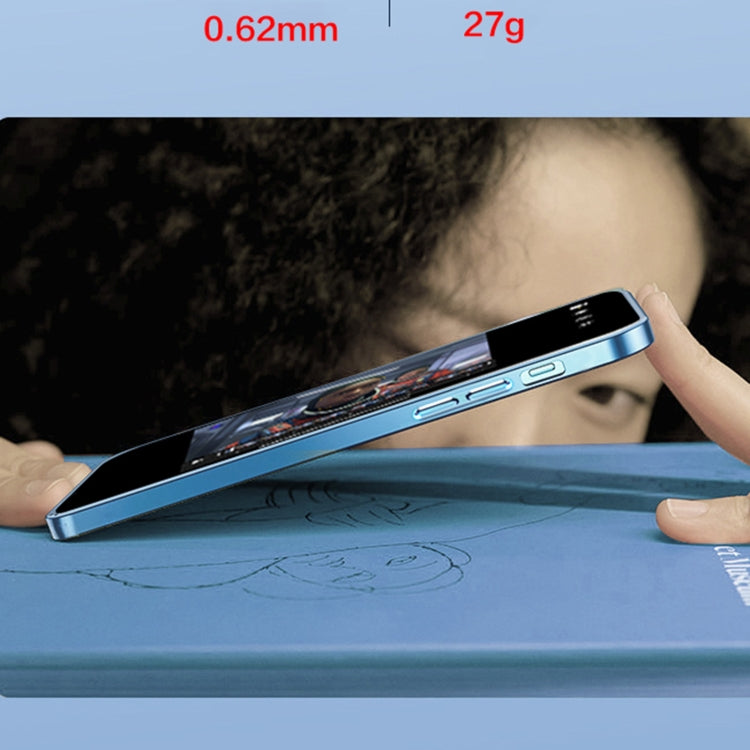 For iPhone 13 Pro Max 9D Electroplated Edge Lens Film Clear PC + TPU Shockproof Case (Alpine Green)