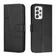 For Samsung Galaxy A23 Stitching Calf Texture Buckle Leather Phone Case(Black) - Galaxy Phone Cases by PMC TechLife | Online Shopping South Africa | PMC TechLife | Buy Now Pay Later Mobicred