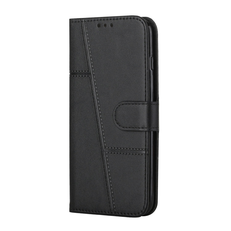 For Samsung Galaxy A23 Stitching Calf Texture Buckle Leather Phone Case(Black)