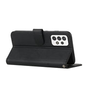 For Samsung Galaxy A23 Stitching Calf Texture Buckle Leather Phone Case(Black)
