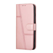 For Samsung Galaxy A23 Stitching Calf Texture Buckle Leather Phone Case(Pink)