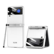 For Samsung Galaxy Z Flip3 5G GKK Integrated Ultra-thin Full Coverage Phone Flip Case with Pen(Silver)