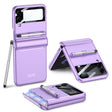 For Samsung Galaxy Z Flip3 5G GKK Magnetic Full Coverage Phone Flip Case with Pen(Purple) - free shipping - PMC TechLife - Order now!