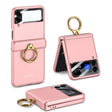 For Samsung Galaxy Z Flip3 5G GKK Magnetic Hinged Flip Case with Ring Holder(Pink) - free shipping - PMC TechLife - Order now!