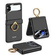 For Samsung Galaxy Z Flip3 5G GKK Magnetic Hinged Flip Case with Ring Holder(Black) - free shipping - PMC TechLife - Order now!