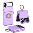 For Samsung Galaxy Z Flip3 5G GKK Magnetic Hinged Flip Case with Ring Holder(Purple) - free shipping - PMC TechLife - Order now!