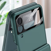 For Samsung Galaxy Z Flip3 5G GKK Magnetic Hinged Flip Case with Ring Holder(Forest Green)