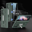 For Samsung Galaxy Z Fold3 5G GKK Integrated Magnetic Armor Flip Phone Case with Holder(Dark Green) - free shipping - PMC TechLife - Order now!