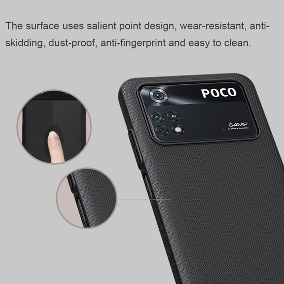 For Xiaomi Poco M4 Pro NILLKIN Frosted PC Phone Case(Red)