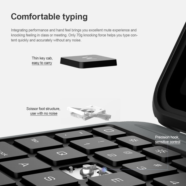 For iPad Air 10.9 2020 / Air 4 / Air 5 / Pro 11 2020 / 2021 / 2022 NILLKIN Bluetooth Touch Keyboard Smart Tablet Case(Black)