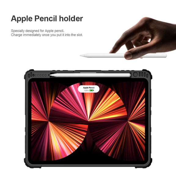 For iPad Air 10.9 2020 / Air 4 / Air 5 / Pro 11 2020 / 2021 / 2022 NILLKIN Bluetooth Touch Keyboard Smart Tablet Case(Black)