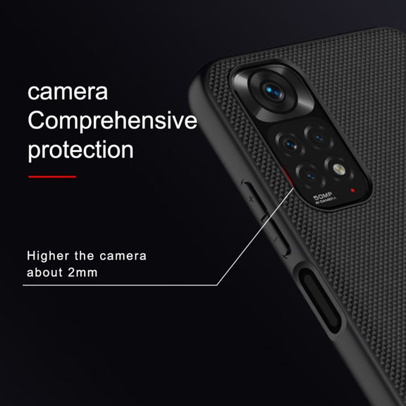 For Xiaomi Redmi Note 11 4G Global NILLKIN 3D Textured Nylon Fiber TPU Phone Case(Black)