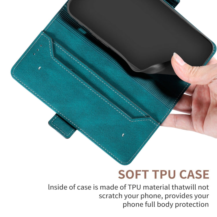 For Samsung Galaxy A33 5G Stitching Side-Magnetic RFID Leather Phone Case(Dark Green)