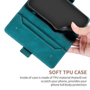 For Samsung Galaxy A33 5G Stitching Side-Magnetic RFID Leather Phone Case(Dark Green)