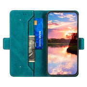 For Samsung Galaxy A33 5G Stitching Side-Magnetic RFID Leather Phone Case(Dark Green)