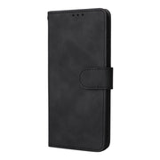 For Honor X8 Skin Feel Magnetic Buckle Calf Texture PU Phone Case(Black)