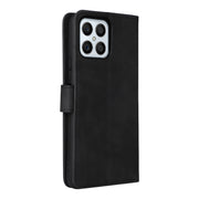 For Honor X8 Skin Feel Magnetic Buckle Calf Texture PU Phone Case(Black)