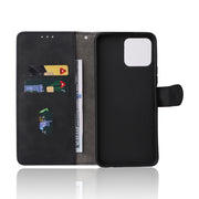 For Honor X8 Skin Feel Magnetic Buckle Calf Texture PU Phone Case(Black)
