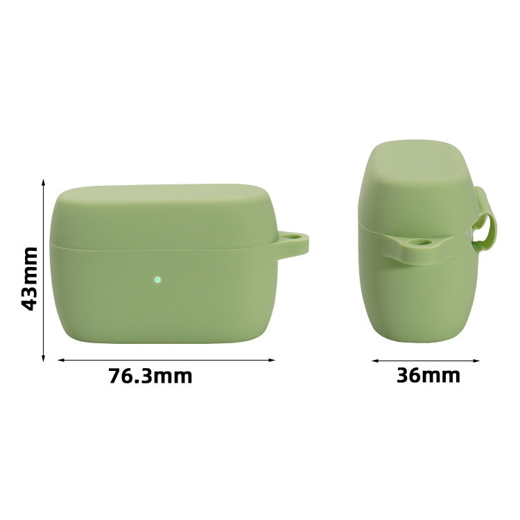 Solid Color Silicone Earphone Protective Case For Jabra Elite 4(Taro Purple)