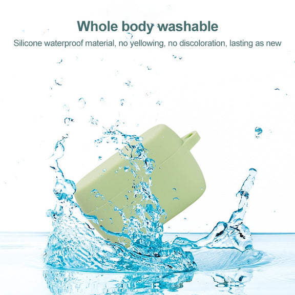 Solid Color Silicone Earphone Protective Case For Jabra Elite 4(Taro Purple)