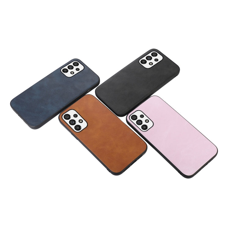 For Samsung Galaxy A23 4G Cowhide Texture PU Phone Case(Black)