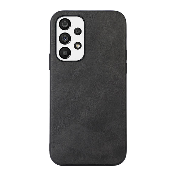 For Samsung Galaxy A23 4G Cowhide Texture PU Phone Case(Black)