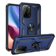 For Xiaomi Poco F3 Shockproof TPU + PC Phone Case with 360 Degree Rotating Holder(Blue) - Xiaomi Cases by PMC TechLife | Online Shopping South Africa | PMC TechLife | Buy Now Pay Later Mobicred