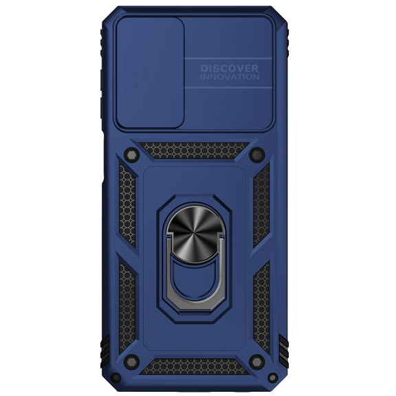 For Samsung Galaxy A23 Sliding Camshield Holder Phone Case(Blue)