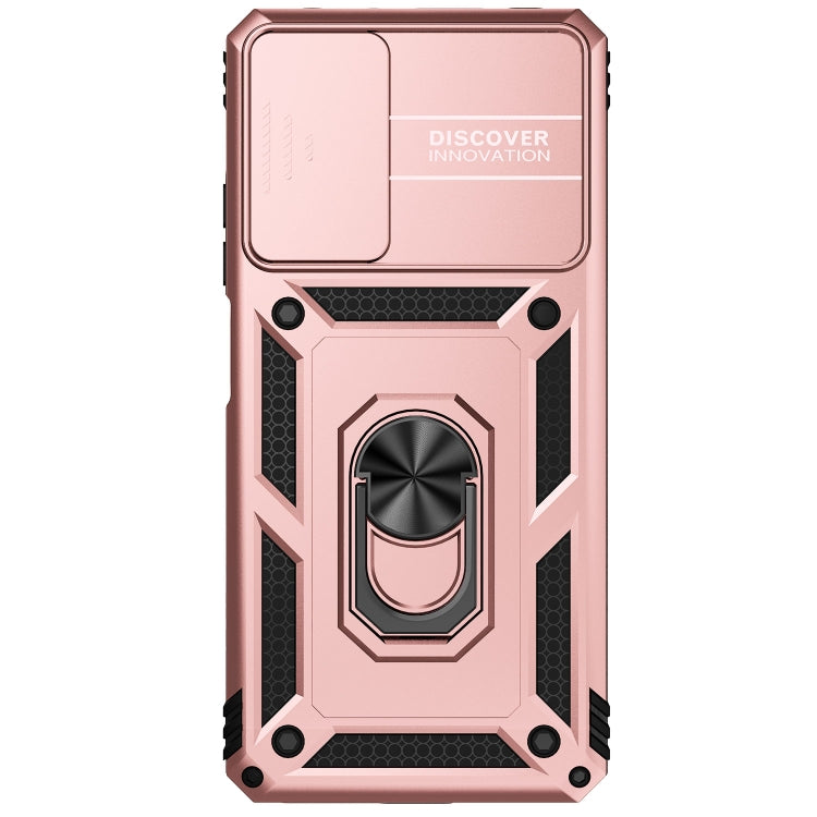 For Xiaomi Redmi Note 11 Pro Global Sliding Camshield Holder Phone Case(Rose Gold)