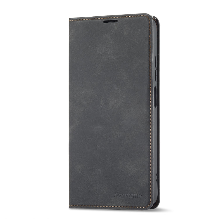 For Xiaomi Poco X4 Pro 5G Forwenw Dream Series Oil Edge Strong Magnetism Leather Phone Case(Black)