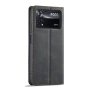 For Xiaomi Poco X4 Pro 5G Forwenw Dream Series Oil Edge Strong Magnetism Leather Phone Case(Black)