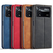 For Xiaomi Poco X4 Pro 5G Forwenw Dream Series Oil Edge Strong Magnetism Leather Phone Case(Black)