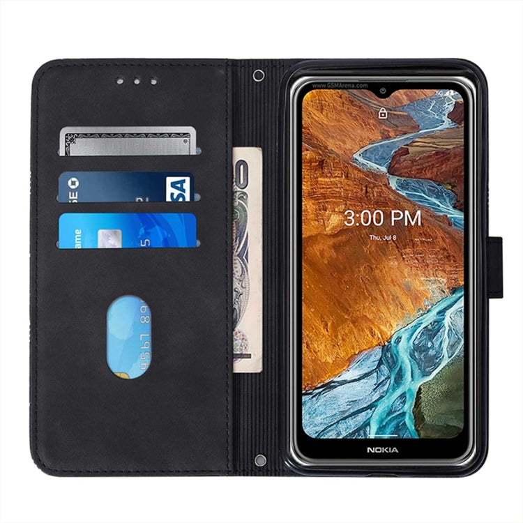 For Samsung Galaxy A13 4G Crossbody 3D Embossed Flip Leather Phone Case(Black)