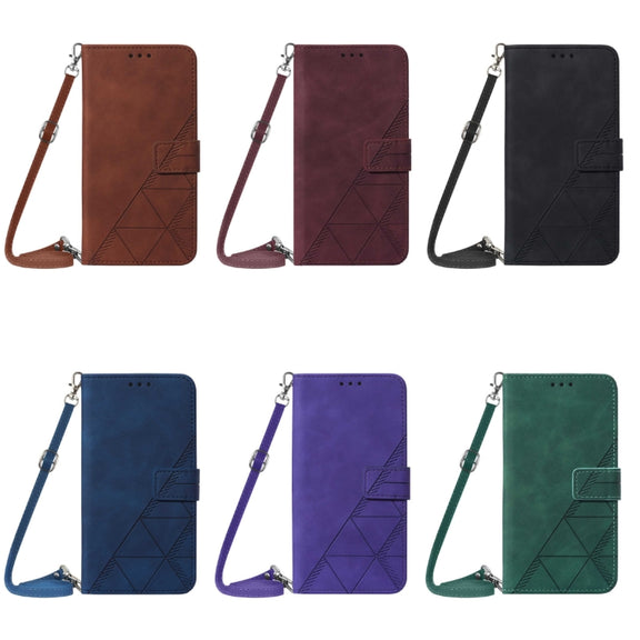 For Nokia X20 / X10 Crossbody 3D Embossed Flip Leather Phone Case(Purple)