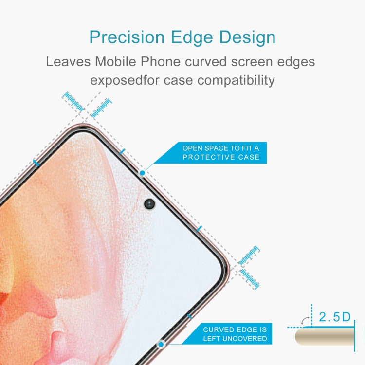 For Samsung Galaxy S21 5G 10pcs 0.26mm 9H 2.5D Tempered Glass Film, Fingerprint Unlocking Is Not Supported
